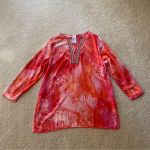 Chico’s Pink & Orange Tunic